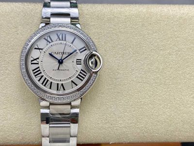 Cartier Sapphire Glass Blue Balloon Series Steel Bracelet Watch